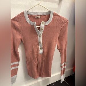 Faherty Sweater Women  Ribbed Knit Mikki Henley